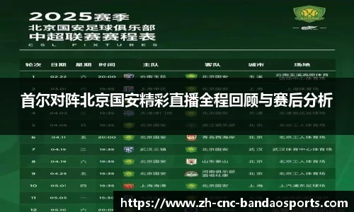 首尔对阵北京国安精彩直播全程回顾与赛后分析